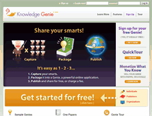 Tablet Screenshot of myknowledgegenie.com